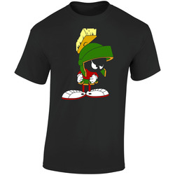 Shfg Marvin The Martian Retro Graphic Unisex Soft Cotton Black T Shirt