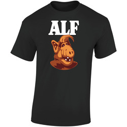 Wex Alf Sd8fhdsf Retro Graphic Unisex Soft Cotton Black T Shirt
