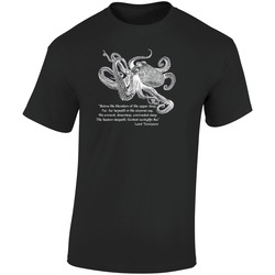 Kraken Tennyson Retro Graphic Unisex Soft Cotton Black T Shirt