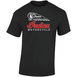 Indian 8 Hitam Retro Graphic Unisex Soft Cotton Black T Shirt