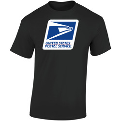 Usps 2 Hitam Retro Graphic Unisex Soft Cotton Black T Shirt