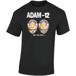 Adam-12 Tv Series 70's Retro Retro Graphic Unisex Soft Cotton Black T Shirt