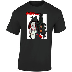 Deadman Wonderland Japanese Anime Retro Graphic Unisex Soft Cotton Black T Shirt