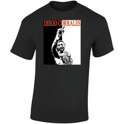 Diego Chico Corrales Boxing Legend Retro Graphic Unisex Soft Cotton Black T Shirt