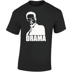 Johnny Drama Retro Graphic Unisex Soft Cotton Black T Shirt