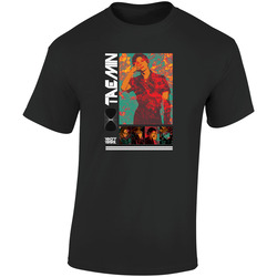 King Taem Retro Graphic Unisex Soft Cotton Black T Shirt