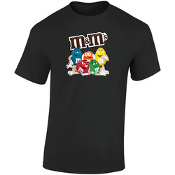 Men's M M Candy Characters Retro Graphic Unisex Soft Cotton Black T Shirt