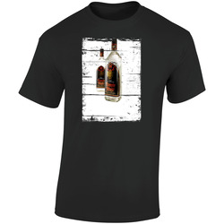 Rumpleminze Peppermint Schnapps Bottle Grunge Distressed Look Retro Graphic Unisex Soft Cotton Black T Shirt