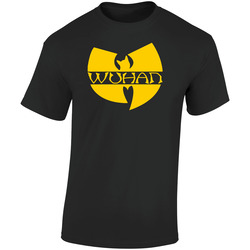 Wuhan Clan Funny Wutang Rap Group Parody Retro Graphic Unisex Soft Cotton Black T Shirt