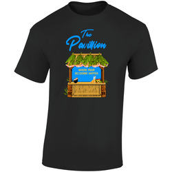 The Pavillion Retro Graphic Unisex Soft Cotton Black T Shirt