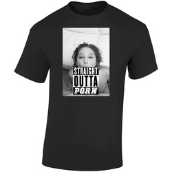 Abella Danger Straight Outta Porn Funny Movie T Retro Graphic Unisex Soft Cotton Black T Shirt