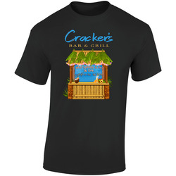 What Happens At The Tiki Stays At The Tiki Retro Graphic Unisex Soft Cotton Black T Shirt