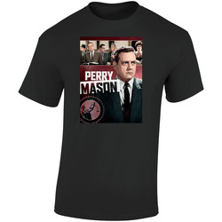 Perry Mason Vintage 50s 60s Popular Cop Show Tv Fan Retro Graphic Unisex Soft Cotton Black T Shirt