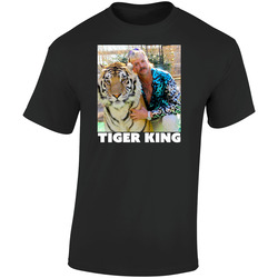 Joe Exotic Tiger King Photo Big Cat Netflix Series Fan Retro Graphic Unisex Soft Cotton Black T Shirt
