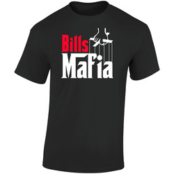 Bills Mafia Godfather Parody Retro Graphic Unisex Soft Cotton Black T Shirt