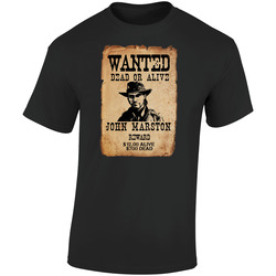 Red Dead Redemtion 2 Wanted Poster Video Game Retro Graphic Unisex Soft Cotton Black T Shirt