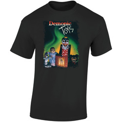 Demonic Toys Scary Movie Halloween Retro Graphic Unisex Soft Cotton Black T Shirt