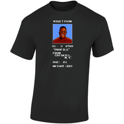 Mike Tyson's Punch Out Video Game 6 A Retro Graphic Unisex Soft Cotton Black T Shirt