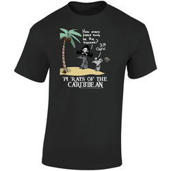 Pi Rats Of The Caribbean Geek Nerd Retro Graphic Unisex Soft Cotton Black T Shirt