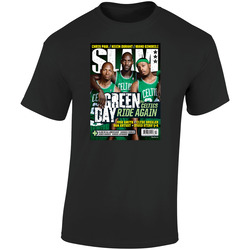 Slam Magazine Issue 119 Ray Allen Kevin Garnett Paul Pierce Popular Basketball Magazine Grunge Look Retro Graphic Unisex Soft Cotton Black T Shirt