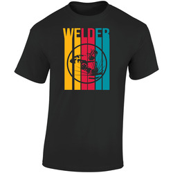 Welder Retro Graphic Unisex Soft Cotton Black T Shirt
