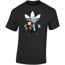 Rick Mort Adi Retro Graphic Unisex Soft Cotton Black T Shirt