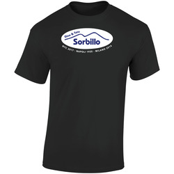 Gino Sorbillo Pizzeria Pizza Restaurant Foodie Tour Brand Logo Fan Retro Graphic Unisex Soft Cotton Black T Shirt