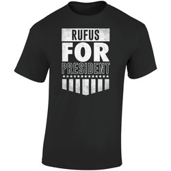 Rufus For President Funny Video Game Character Election Parody Retro Graphic Unisex Soft Cotton Black T Shirt