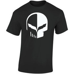 Chevrolet Corvette Racing Skull Logo Black Retro Graphic Unisex Soft Cotton Black T Shirt