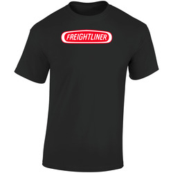 Freightliner Transport Trucks Logo Black Retro Graphic Unisex Soft Cotton Black T Shirt