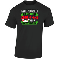 Have Yourself Merry Christmas And Pint Of Yuengling Beer Party Gift Retro Graphic Unisex Soft Cotton Black T Shirt