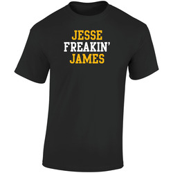 Jesse Freakin' James Pittsburgh Football Player Cool Fan Retro Graphic Unisex Soft Cotton Black T Shirt