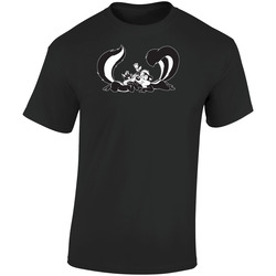 Pepe Le Pew And Penelope 2 Retro Graphic Unisex Soft Cotton Black T Shirt