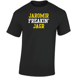Jaromir Freakin Jagr Pittsburgh Hockey Player Sports Fan Retro Graphic Unisex Soft Cotton Black T Shirt