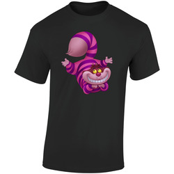 CHESHIRE CAT T SHIRT DISNEY ALICE IN WONDERLAND XSM-6XL CARTOON ART T Retro Graphic Unisex Soft Cotton Black T Shirt