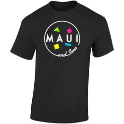 Maui And Sons Retro Graphic Unisex Soft Cotton Black T Shirt