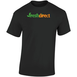 Fresh Direct Logo Popular Food Brand Company Fan Gift Retro Graphic Unisex Soft Cotton Black T Shirt