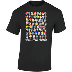 Super Smash Bros. - Cute Black T-Shirt - All 58 Characters! - Wii U 3DS Retro Graphic Unisex Soft Cotton Black T Shirt