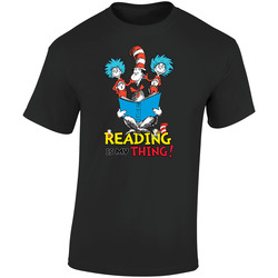 Reading Is My Thing Retro Graphic Unisex Soft Cotton Black T Shirt