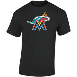 Miami Florida Pro Sports Teams Logo Mashup City Pride Fan Retro Graphic Unisex Soft Cotton Black T Shirt