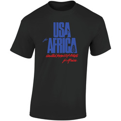 Usa Africa Retro Graphic Unisex Soft Cotton Black T Shirt
