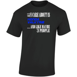 Honda Valkyrie All I Care About Is Motorcycle Bike Funny Retro Graphic Unisex Soft Cotton Black T Shirt