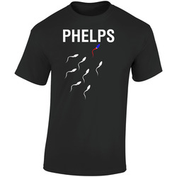 Michael Phelps Olympics 2016 Swimming Retro Graphic Unisex Soft Cotton Black T Shirt
