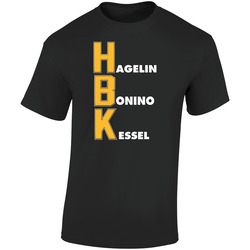 Hbk Line Pittsburgh Hockey Playoffs Hagelin Bonino Kessel Retro Graphic Unisex Soft Cotton Black T Shirt