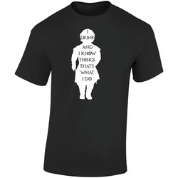 Game Of Thrones Men Retro Graphic Unisex Soft Cotton Black T Shirt
