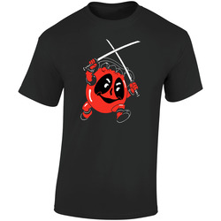 Deadpool T Shirt Graphic Kool-Aid Through The Wall Funny Parody Retro Graphic Unisex Soft Cotton Black T Shirt