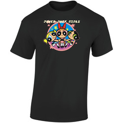 Chin Powerpuff 8jeekdd Retro Graphic Unisex Soft Cotton Black T Shirt