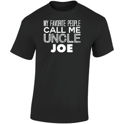 My Favourite People Call Me Uncle Joe Cool Relative Retro Graphic Unisex Soft Cotton Black T Shirt