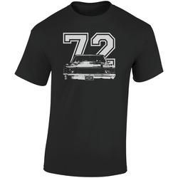 1972 Chevelle Grill Year Dark Retro Graphic Unisex Soft Cotton Black T Shirt