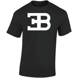 Bugatti Logo Retro Graphic Unisex Soft Cotton Black T Shirt